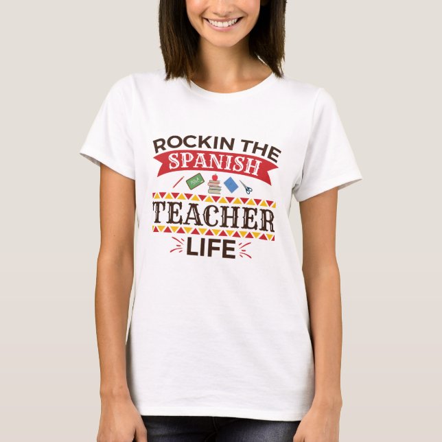 Camiseta Rockin: La vida de los profesores españoles (Anverso)