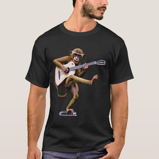 Camiseta Rockin' Monkey Guitar (Anverso)