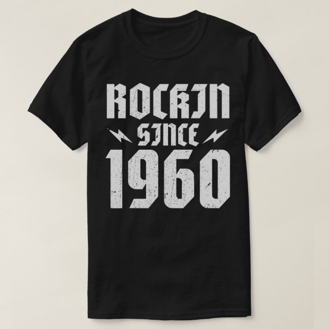 Camiseta Rockin retro 60 años' desde 1960 (Diseño del anverso)