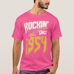 Camiseta Rockin' Since 1954 Vintage Rock Music Fan 68th Bir