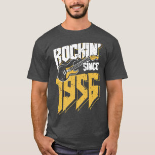 Camiseta Rockin' Since 1956 Vintage Rock Music Fan 66th Bir