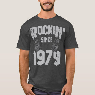 Camiseta Rockin' Since 1979 Vintage Rock Music Fan 43th Bir