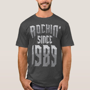 Camiseta Rockin' Since 1989 Vintage Rock Music Fan 33th Bir