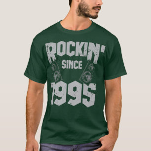 Camiseta Rockin' Since 1995 Vintage Rock Music Fan 27th Bir
