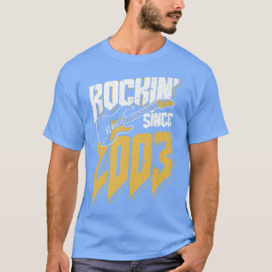 Camiseta Rockin' Since 2003 Vintage Rock Music Fan 19th Bir