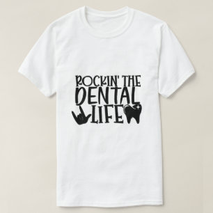 Camiseta Rockin' the Dental Life - Funny Dentistry Long Sle