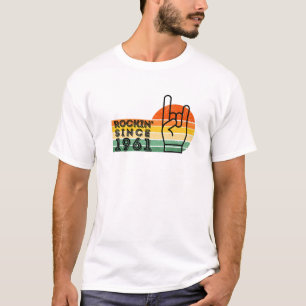 Camiseta Rockin vintage desde 1961 Birt de cumpleaños 60 cu