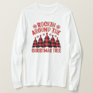 Camiseta Rocking Alrededor del árbol de Navidad Long Sleeve