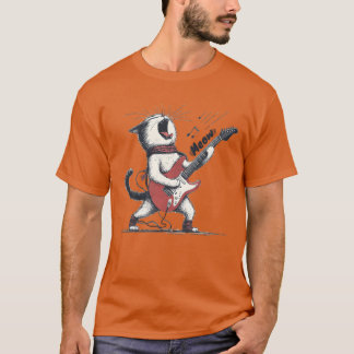 Camiseta Rocking Cat Guitar Illustration friend