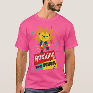 Camiseta Rocking Preschool Lion Guitarist School Guitar Roc