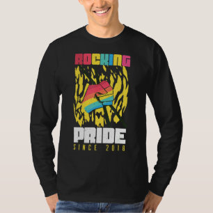 Camiseta Rocking Pride 2018 Rainbow Drum Gay Lgbtq Lgbt Pri