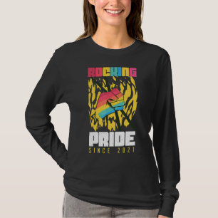 Camiseta Rocking Pride 2021 Drum Rainbow Gay Lgbtq Lgbt Pri