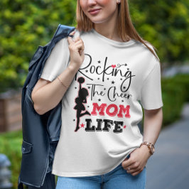 Camiseta Rocking The Cheer Mom Life Funny Cheerading Guay