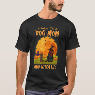 Camiseta Rocking The Dog Mom Witch Long Haired Dachshund Ha