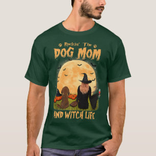 Camiseta Rocking The Dog Mom Witch Long Haired Dachshund Ha