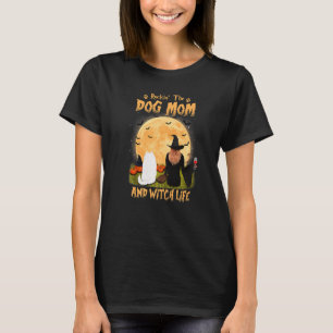 Camiseta Rocking The Dog Mom Y Witch Life Samoyed Hallowe