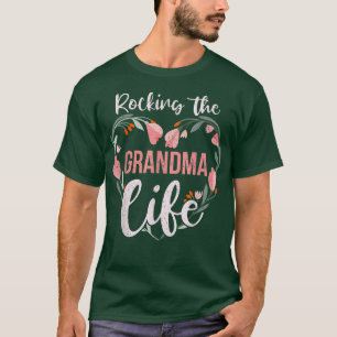 Camiseta Rocking The Grandma Life Funny Granny Flowers Gran