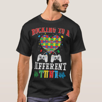 Camiseta Rocking To Different Tune Game Lover Autism Video