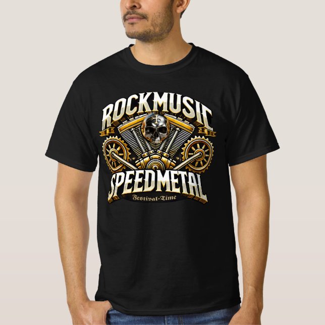 Camiseta Rockmusic Speedmetal Festival Time (Anverso)