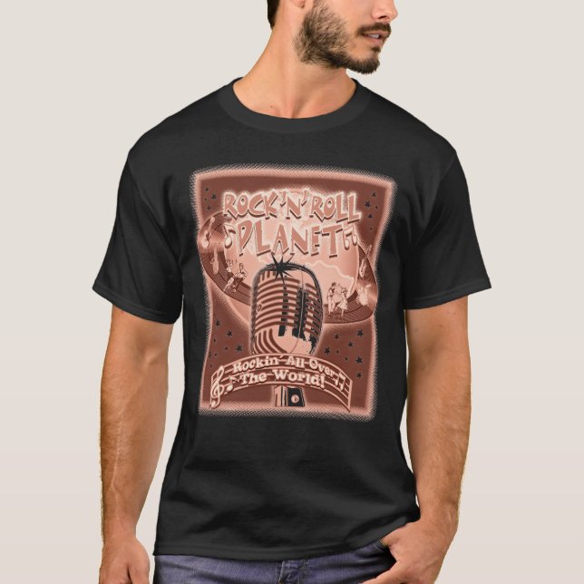 Camiseta RocknRoll Planet RetroCoolshirt boy (Anverso)