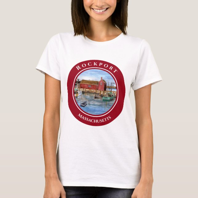 Camiseta Rockport Harbour Massachusetts New England (Anverso)