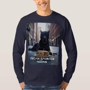 CAMISETA ROCKS DE SALCHICHA VEGANA - DIVERSIÓN