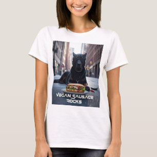 CAMISETA ROCKS DE SALCHICHA VEGANA - DIVERTIDO