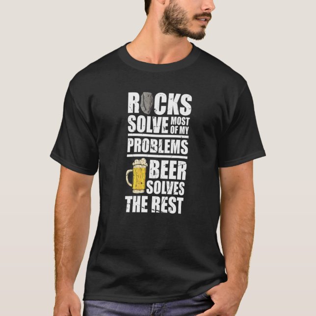 Camiseta Rocks solve most of my problems Beer Rock Collecto (Anverso)
