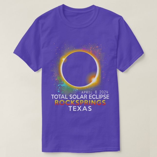 Camiseta Rocksprings Texas Totality Total Eclipse Solar Ar (Diseño del anverso)