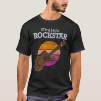 Rockstar divertido del ukelele hawaiano puesta de