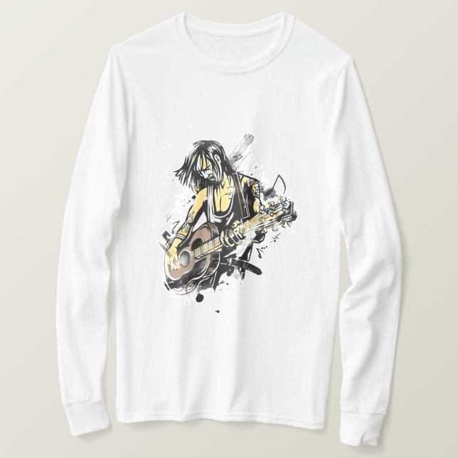 Camiseta Rockstar Guy Toca La Guitarra (Anverso del diseño)