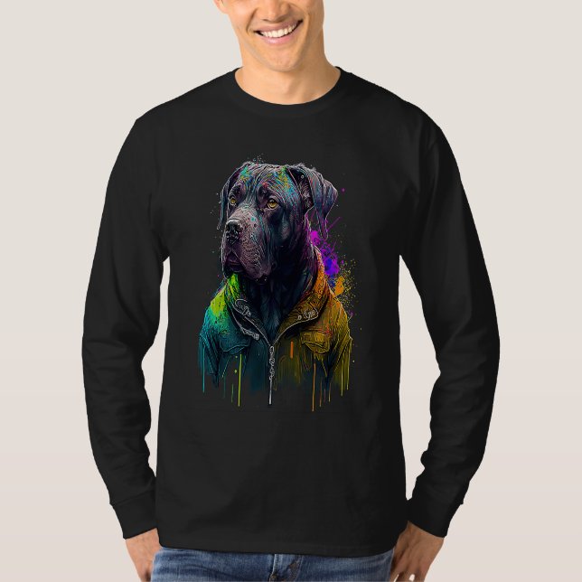 Camiseta Rockstar portrait italian mastiff Cane Corso (Anverso)