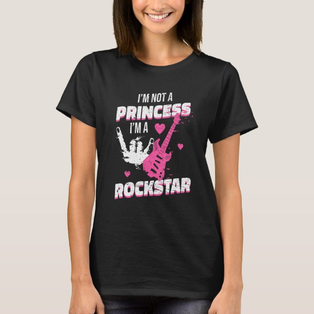Camiseta Rockstar Princesa Pink Roll No soy Princesa Im (Anverso)