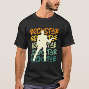 Camiseta Rockstar Retro Rock Music Guitarist Music Band Fes