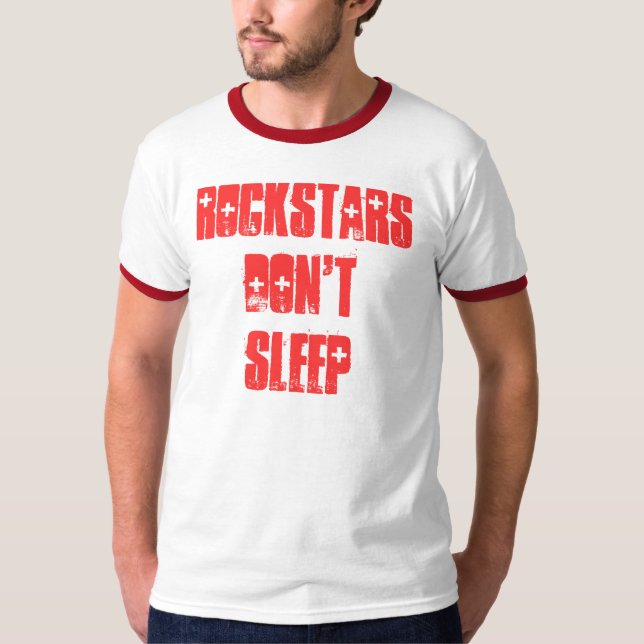 Camiseta ROCKSTARS NO DUERMEN (solo!) (Anverso)