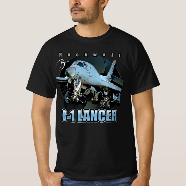 Camiseta Rockwell B1 Lancer USAF Bombero pesado supersónico (Anverso)