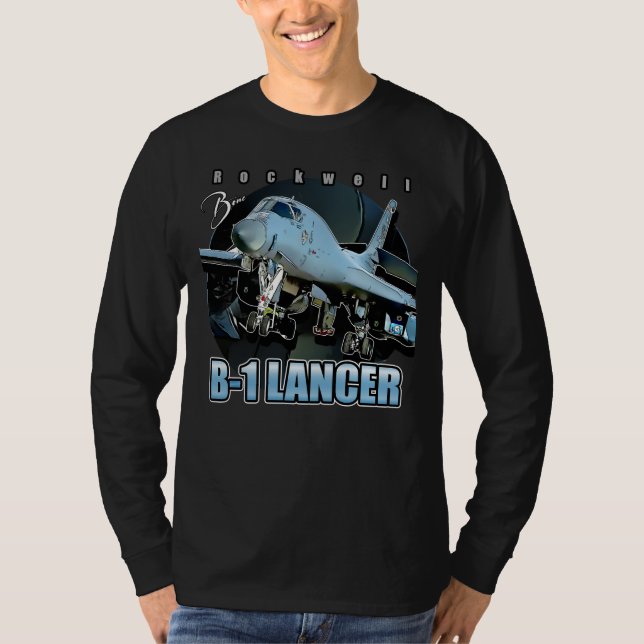 Camiseta Rockwell B1 Lancer USAF Bombero pesado supersónico (Anverso)