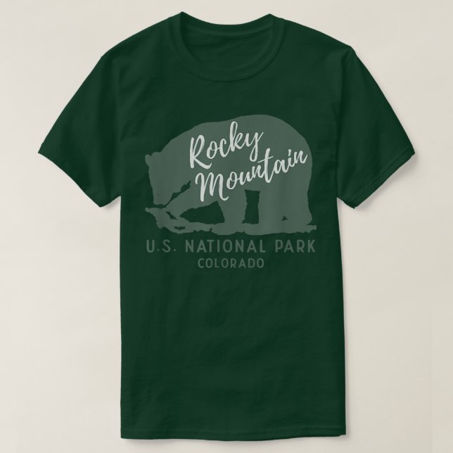 Camiseta Rocky Mountain National Park Bear XO4U Original  (Diseño del anverso)