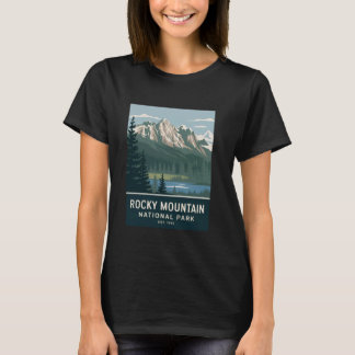 Camiseta Rocky Mountain National Park Camping Hiking Men Wo