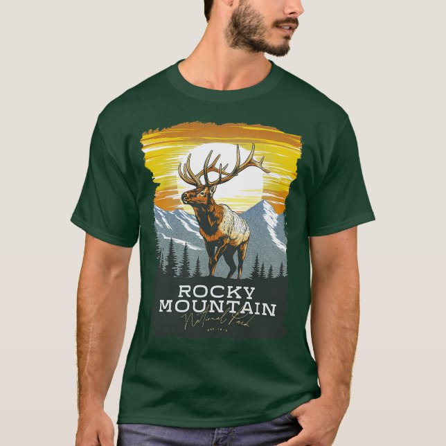 Camiseta Rocky Mountain National Park Elk (Anverso)