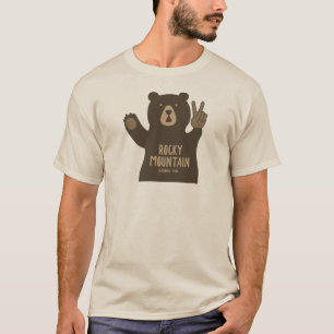 Camiseta Rocky Mountain National Park Peace Bear