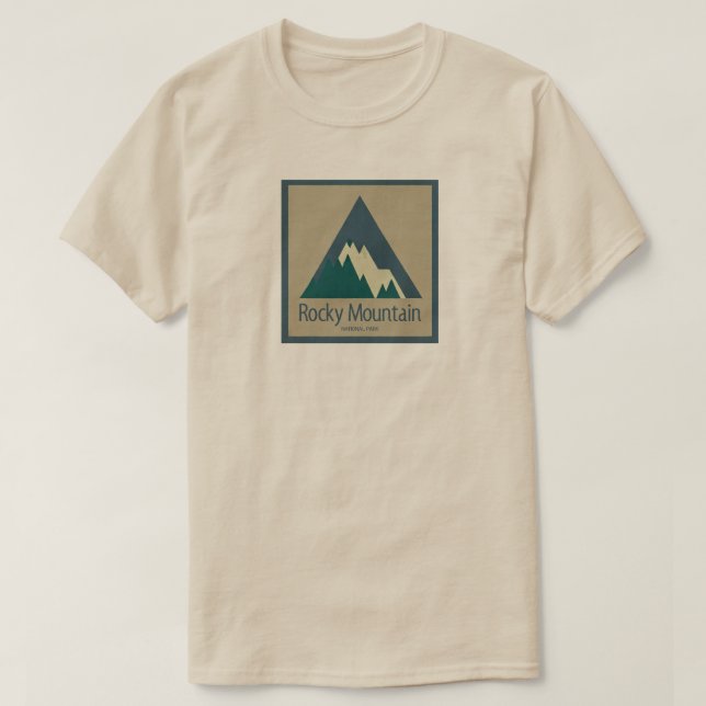 Camiseta Rocky Mountain National Park Rustic (Diseño del anverso)