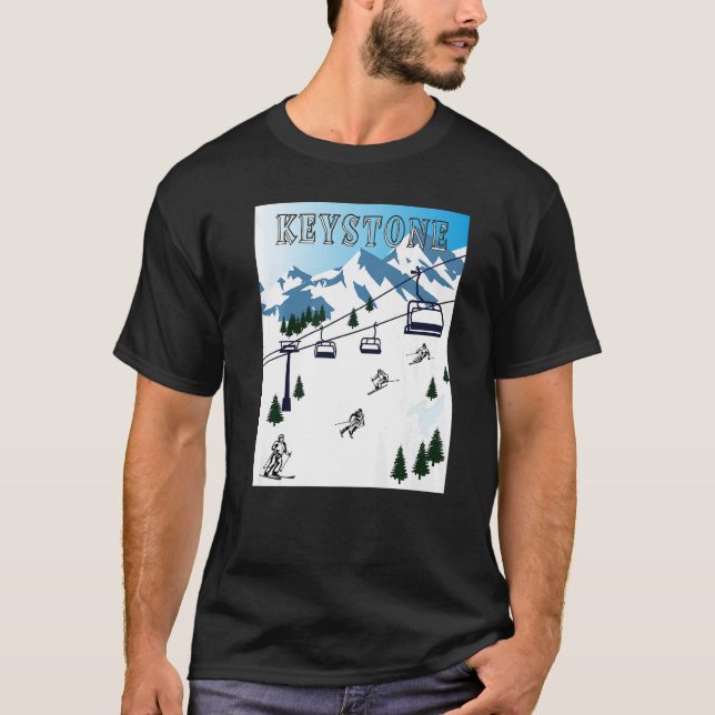 Camiseta Rocky Mountains Winter Sports Ski Area Keystone (Anverso)