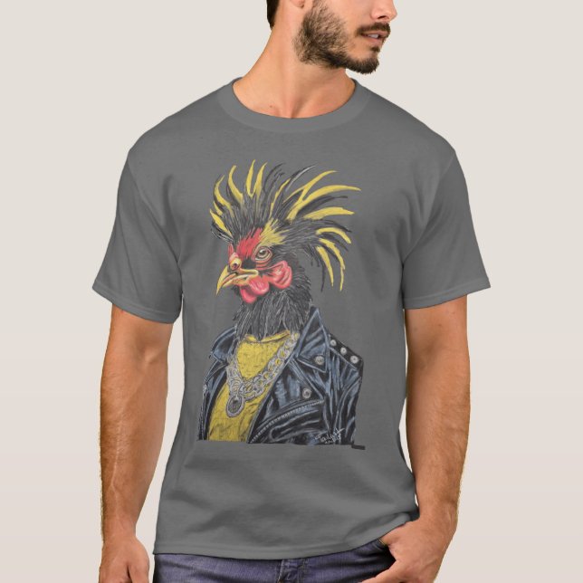 Camiseta Rocky the Rooster retro (Anverso)