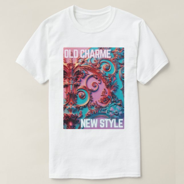 Camiseta Rococo reimaginado - encanto antiguo, estilo nuevo (Diseño del anverso)