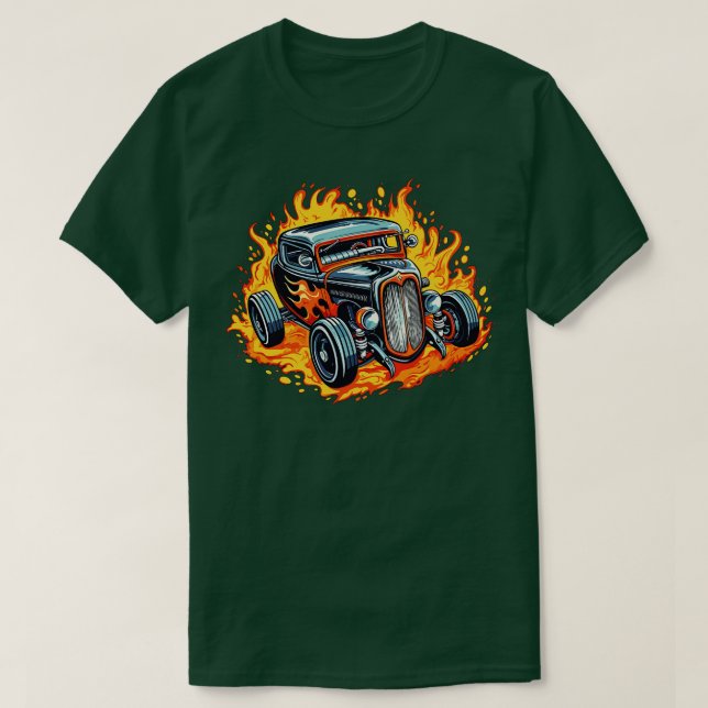 Camiseta Rod caliente americano (Diseño del anverso)