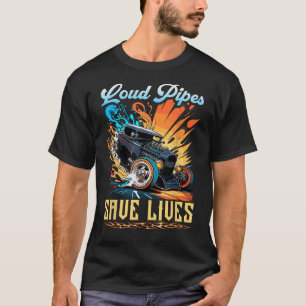 Camiseta Rod caliente, tubos altos salvan vidas, rata de co
