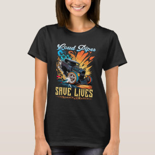 Camiseta Rod caliente, tubos altos salvan vidas, rata de co