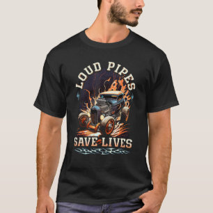 Camiseta Rod caliente, tubos altos salvan vidas, rata de co