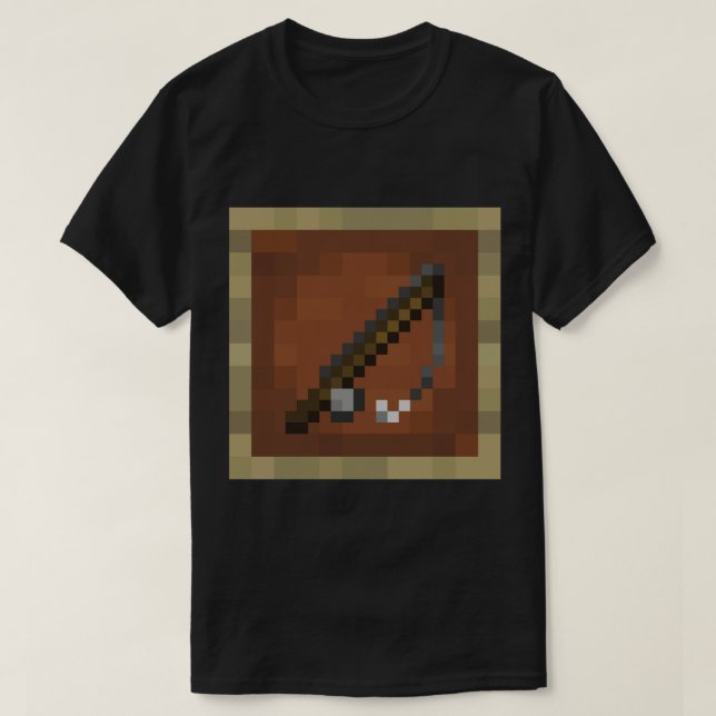 Camiseta Rod De Pesca De Artículos De Minecraft (Diseño del anverso)